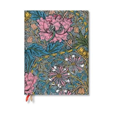 Cover for Paperblanks · Morris Pink Honeysuckle (William Morris) Ultra Vertical 12-month Dayplanner 2024 (Elastic Band Closure) - William Morris (Hardcover Book) (2023)