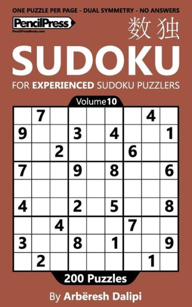 Cover for Arbëresh Dalipi · Sudoku Book for Experienced Puzzlers (Pocketbok) (2016)