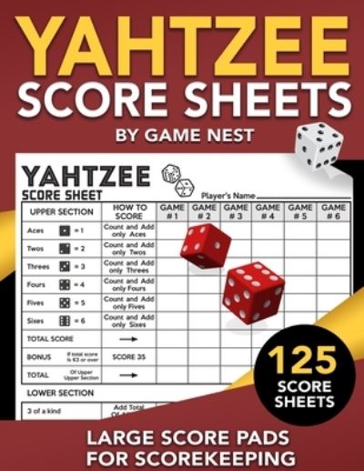 Cover for Game Nest · Yahtzee Score Sheets (Paperback Book) (2019)