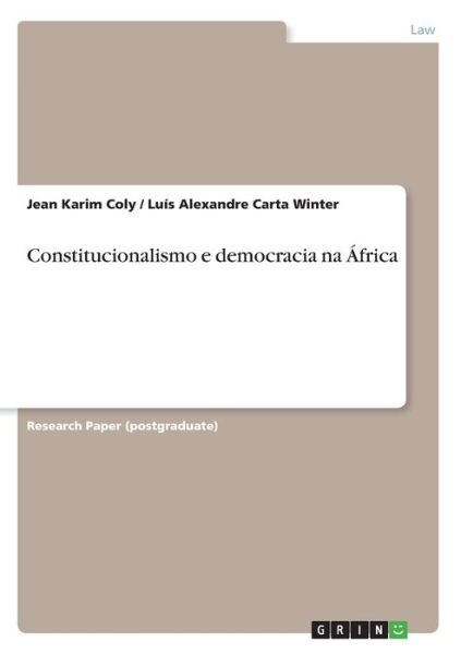 Cover for Coly · Constitucionalismo e democracia na (Book)