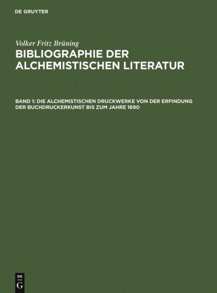 Cover for Brüning · Die alchemistischen Druckwerke (Book) [German edition] (2003)