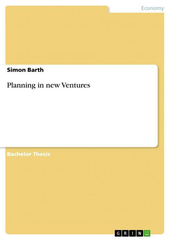 Cover for Barth · Planning in new Ventures (Book) (2013)