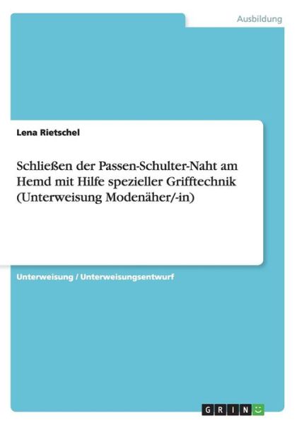 Cover for Rietschel · Schließen der Passen-Schulter (Book) [German edition] (2014)