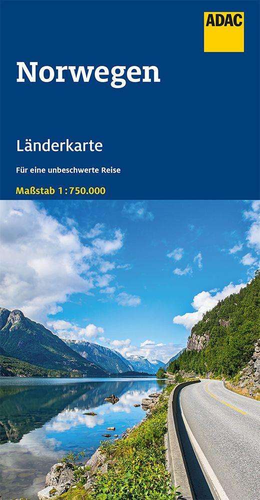 Cover for ADAC Verlag · ADAC LänderKarte: Norwegen (Hardcover Book) (2021)