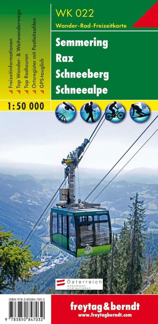 Freytag Berndt Wanderkt.WK022 Semmering - Freytag-berndt Und Artaria Kg - Książki -  - 9783850847032 - 