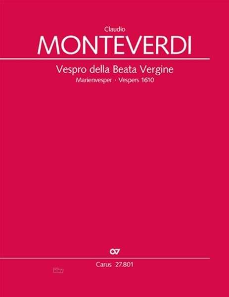 Cover for Monteverdi · Vespro della Beata Vergine, (Book)