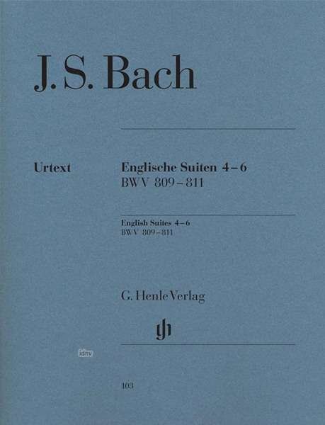 Eng.Suiten 4-6,809-810,Kl.HN103 - JS Bach - Bücher -  - 9790201801032 - 