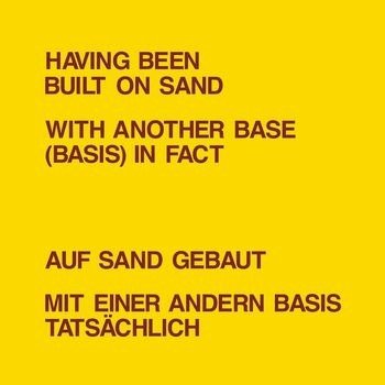 Cover for Dickie Landry &amp; Lawrence Weiner · Having Been Built on Sand (LP) (2022)