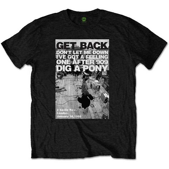 The Beatles Unisex T-Shirt: Rooftop Shot - The Beatles - Merchandise -  - 5056561015033 - 