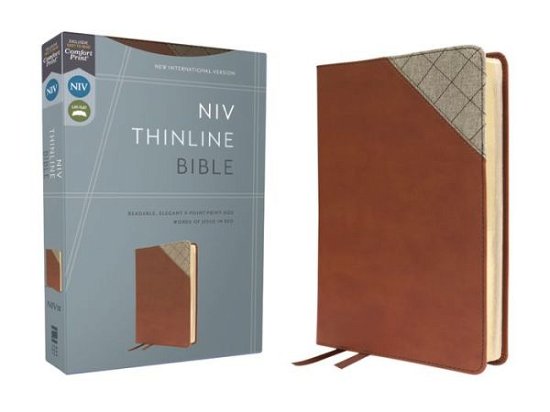 Cover for Zondervan · NIV, Thinline Bible, Leathersoft, Brown, Red Letter, Comfort Print (Skinnbok) (2022)