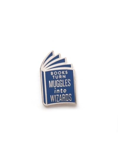 Cover for Out of Print · Books Turn Muggles into Wizards Enamel Pin (MERCH) (2017)