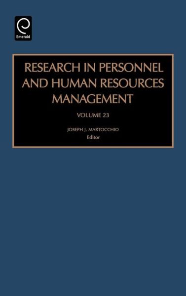 Cover for Joseph J Martocchio · Research in Personnel and Human Resources Management - Research in Personnel and Human Resources Management (Hardcover Book) (2004)
