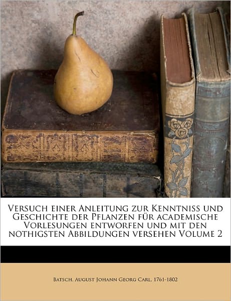 Cover for Batsch · Versuch einer Anleitung zur Kenn (Book) (2011)