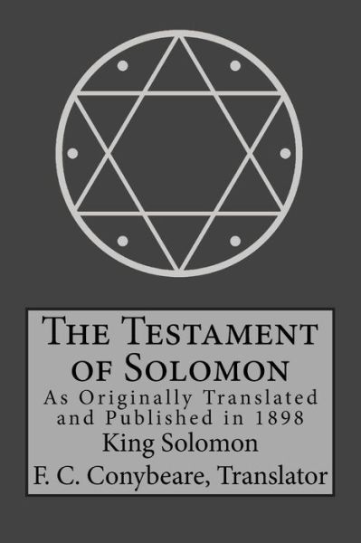 Cover for King Solomon · The Testament of Solomon (Paperback Book) (2017)