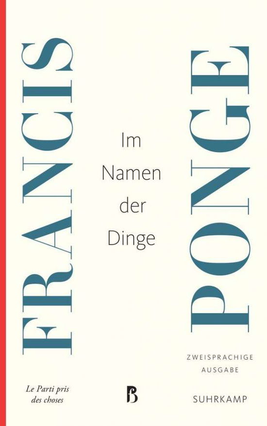 Cover for Ponge · Im Namen der Dinge (Book)