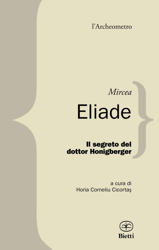 Cover for Mircea Eliade · Il Segreto Del Dottor Honigberger (Book)