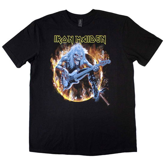 Cover for Iron Maiden · Iron Maiden Unisex T-Shirt: Fear Live Flames (T-shirt) [size S] [Black - Unisex edition] (2018)