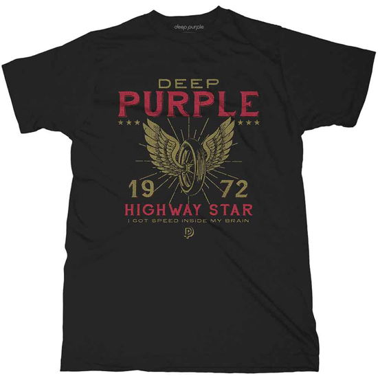 Cover for Deep Purple · Deep Purple Unisex T-Shirt: Highway Star (Black) (T-shirt) [size S] [Black - Unisex edition] (2020)