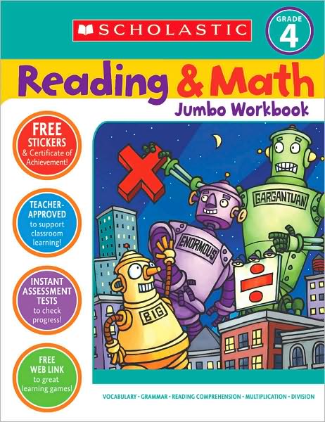 Cover for Terry Cooper · Reading &amp; Math Jumbo Workbook: Grade 4 (Paperback Book) (2005)