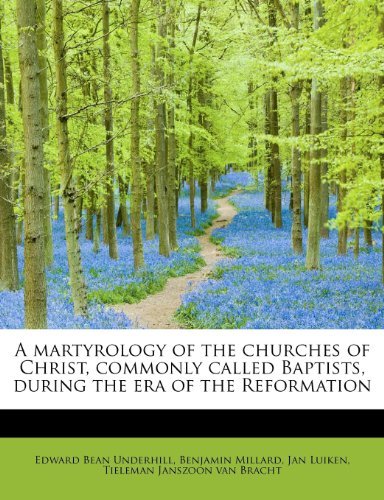 Cover for Jan Luiken · A Martyrology of the Churches of Christ, Commonly Called Baptists, During the Era of the Reformation (Paperback Bog) (2009)