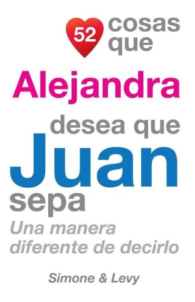 Cover for J L Leyva · 52 Cosas Que Alejandra Desea Que Juan Sepa: Una Manera Diferente De Decirlo (Pocketbok) (2014)