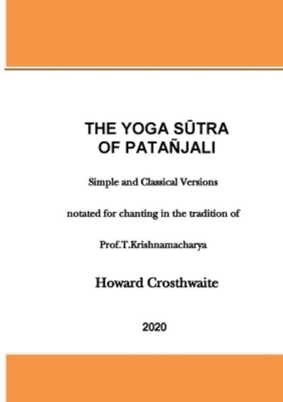 Cover for Howard Crosthwaite · The Yoga Sutra of Patanjali (Paperback Book) (2020)