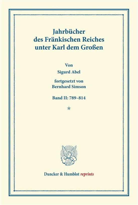 Cover for Abel · Jahrbücher des Fränkischen Reiches (Book) (2014)