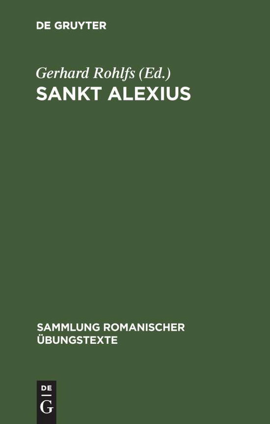 Cover for Gerhard Rohlfs · Sankt Alexius (Book) (1996)