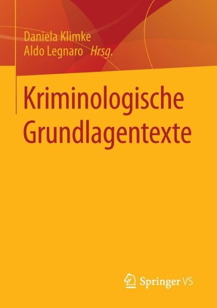 Cover for Kriminologische Grundlagentexte (Paperback Book) [1. Aufl. 2016 edition] (2015)