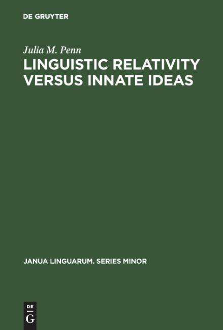 Cover for Penn · Linguistic Relativity versus Innat (Book) (1972)