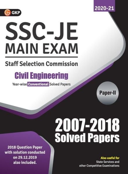 Ssc 2021 Junior Engineer Civil Engineering Paper II Conventional Solved Papers (2007-2018) - Gkp - Livros - G. K. Publications - 9789390187034 - 30 de maio de 2020