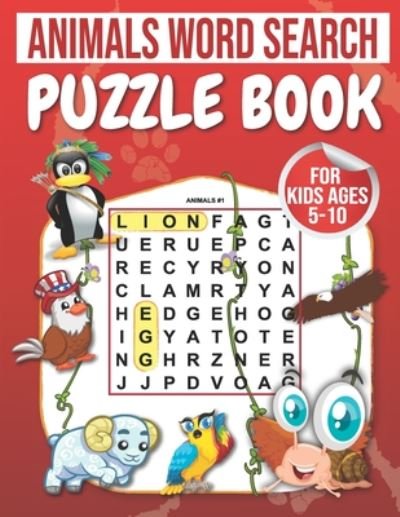 Cover for Rihan Activity Books · Animals Word Search (Pocketbok) (2020)