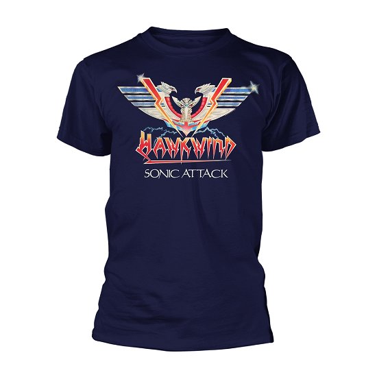 Cover for Hawkwind · Sonic Attack (Navy) (T-shirt) [size M] [Blue edition] (2018)