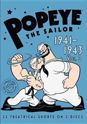 Cover for Popeye the Sailor: 1941-1943 - Vol 3 (DVD) (2019)