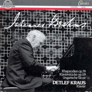 Cover for Brahms / Kraus,detlef · Ung Tanze Rhapsody (CD) (1991)