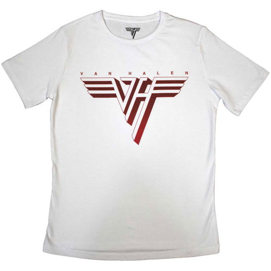 Van Halen Ladies T-Shirt: Classic Red Logo - Van Halen - Koopwaar -  - 5056737216035 - 