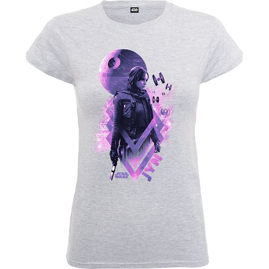 Star Wars Kids Girls T-Shirt: Rogue One Jyn Death Star (Skinny Fit) (12-13 Years) - Star Wars - Merchandise - Brands In Ltd - 5057245255035 - 