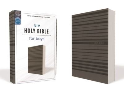 NIV, Holy Bible for Boys, Soft Touch Edition, Leathersoft, Gray, Comfort Print - Zondervan - Books - Zonderkidz - 9780310455035 - September 8, 2020