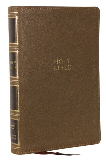 Cover for Thomas Nelson · NKJV, Compact Center-Column Reference Bible, Brown Leathersoft, Red Letter, Comfort Print (Leather Book) (2023)