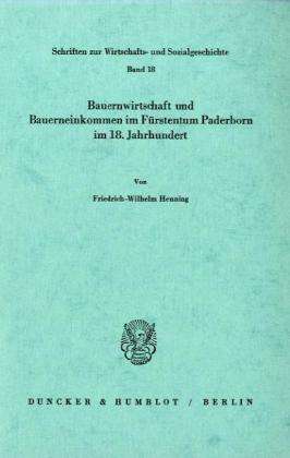 Cover for Henning · Bauernwirtschaft und Bauerneink (Book) (1970)