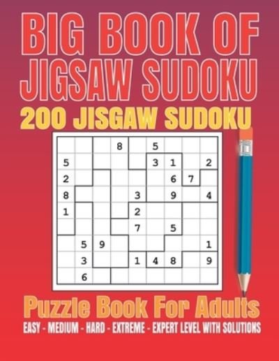 Cover for Jigsawsudoku Jigsawsudoku · Big Book of Jigsaw Sudoku For Adutls (Pocketbok) (2020)