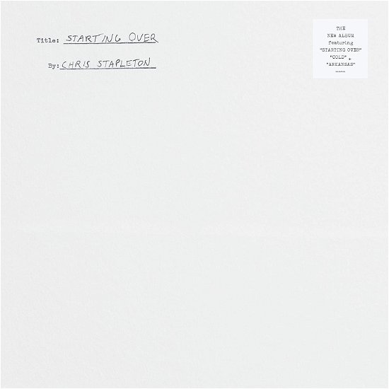 Cover for Chris Stapleton · Starting over (CD) (2020)