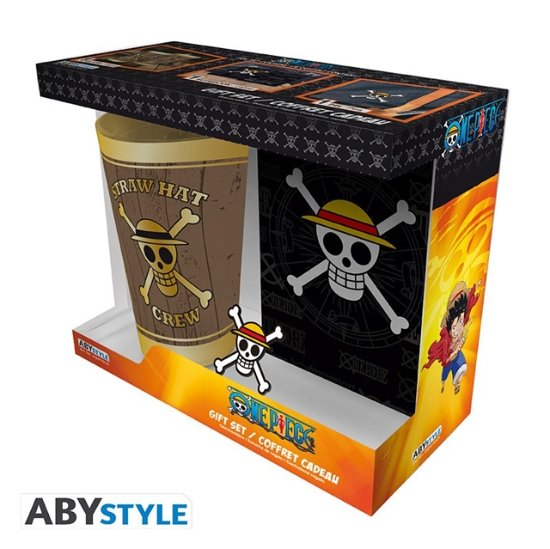 ONE PIECE - Pck XXL glass + Pin + Pocket Notebook - One Piece - Merchandise - ABYstyle - 3665361078036 - 