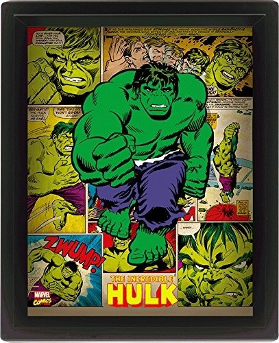 MARVEL RETRO - 3D Lenticular Poster 26X20 - Hulk - Hulk - Merchandise -  - 5050574865036 - February 7, 2019