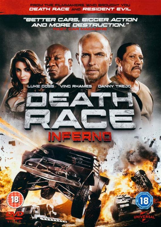 Cover for Death Race Inferno DVD · Death Race 3 - Inferno (DVD) (2013)
