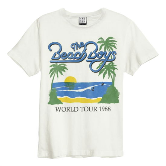 Beach Boys 1988 Tour Amplified Large Vintage White T Shirt - The Beach Boys - Fanituote - AMPLIFIED - 5054488393036 - 