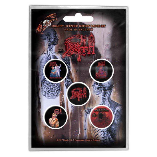 Death Button Badge Pack: Albums - Death - Produtos - PHM - 5055339780036 - 28 de outubro de 2019