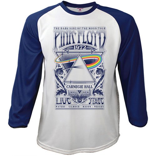 Cover for Pink Floyd · Pink Floyd Unisex Raglan Tee: Carnegie Hall Poster (CLOTHES) [size S] [Blue,White - Unisex edition]