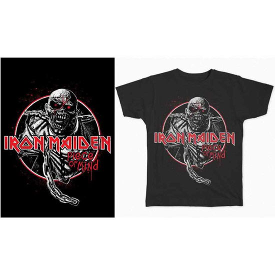 Cover for Iron Maiden · Iron Maiden Unisex T-Shirt: Piece of Mind Circle (T-shirt) [size S] [Black - Unisex edition]