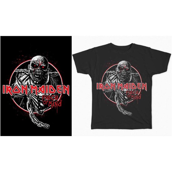 Iron Maiden Unisex T-Shirt: Piece of Mind Circle - Iron Maiden - Merchandise -  - 5056170654036 - 